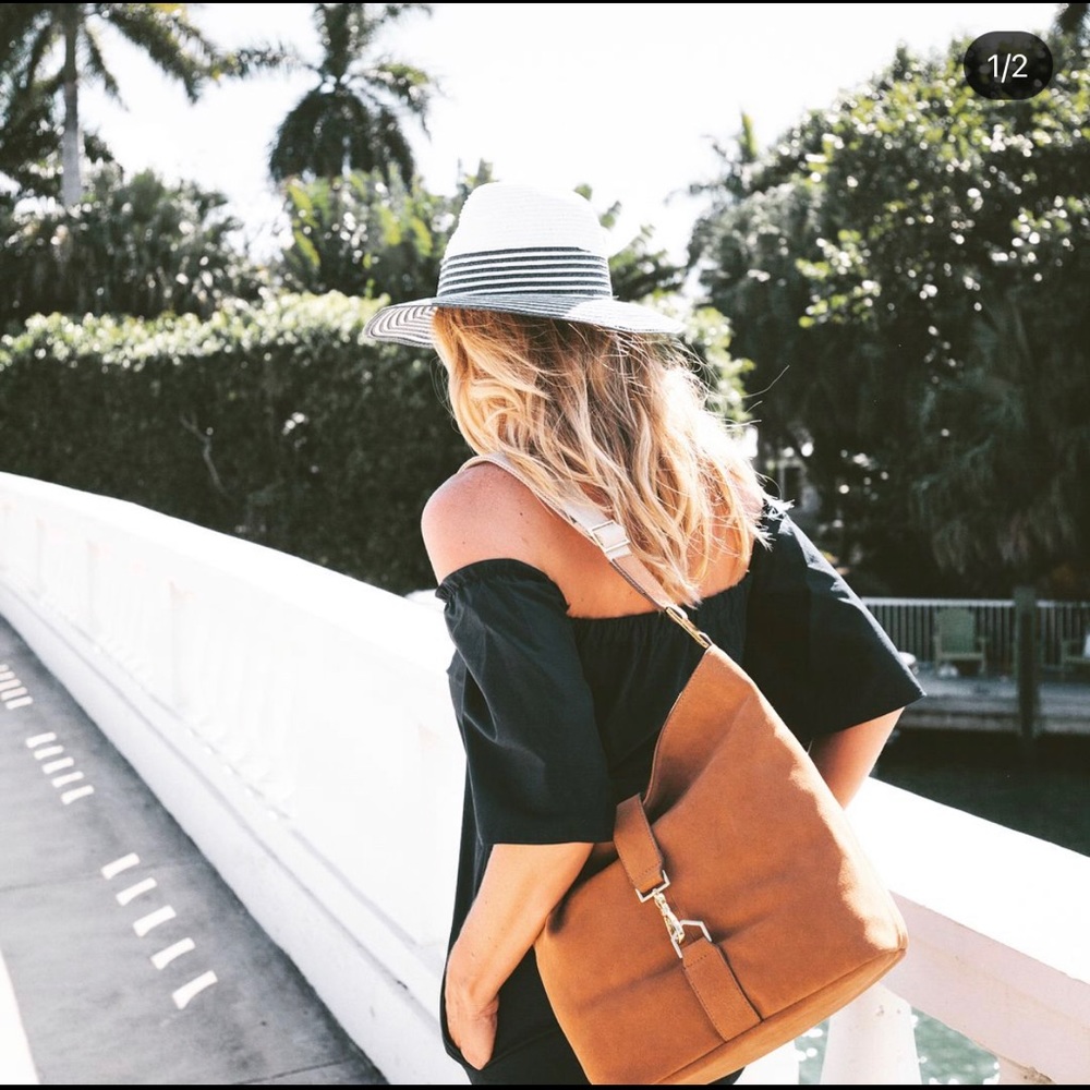 India Hicks Edwina hobo bag suede